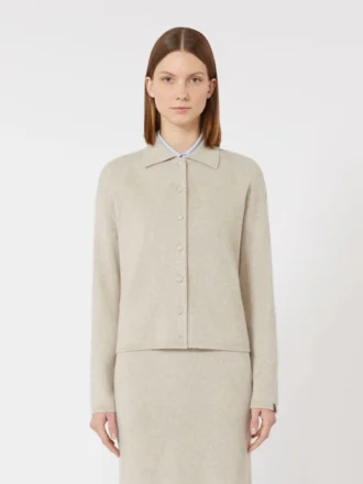 Strickjacke aus Kaschmir, beige Strickjacke aus Kaschmir, beige