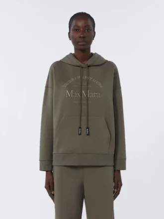 Sweatshirt aus technischem Baumwolljersey, khaki