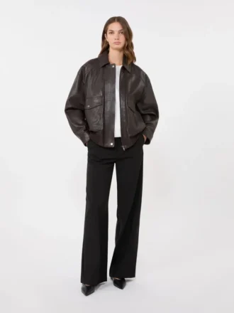 Lederjacke, braun