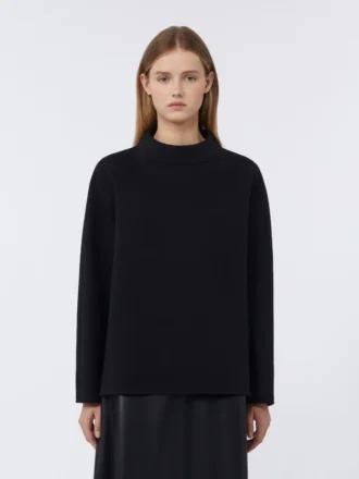 T-Shirt aus Scuba-Jersey, schwarz
