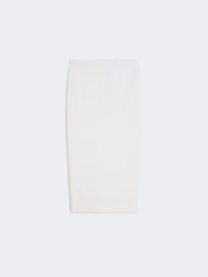 Technischer Jersey-Bleistiftrock, optisch weiß Technischer Jersey-Bleistiftrock, optisch weiß