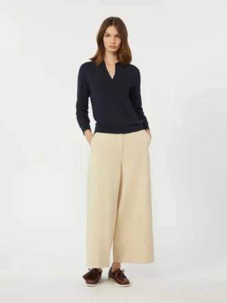 Viskose-Rollkragenpullover, marineblau