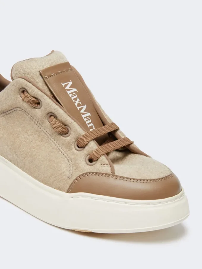 Wasserabweisende Kaschmir-Sneaker, beige