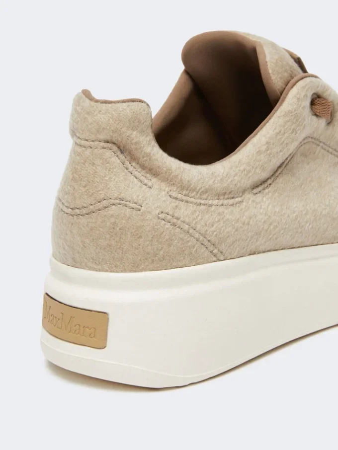 Wasserabweisende Kaschmir-Sneaker, beige