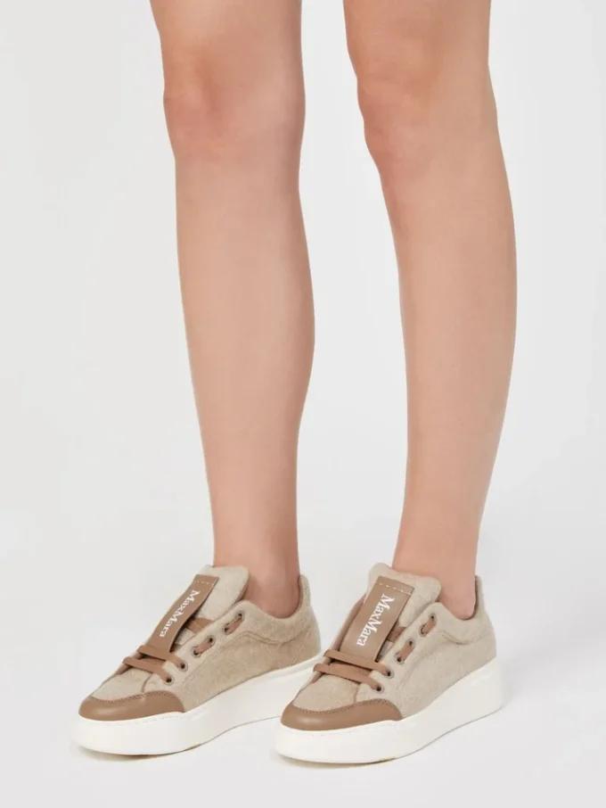 Wasserabweisende Kaschmir-Sneaker, beige