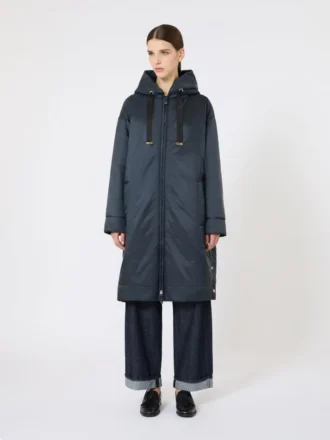 Wasserabweisender, gefütterter Parka aus Canvas, mitternachtsblau Wasserabweisender, gefütterter Parka aus Canvas, mitternachtsblau