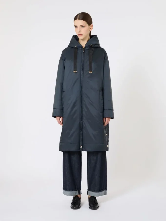 Wasserabweisender, gefütterter Parka aus Canvas, mitternachtsblau Wasserabweisender, gefütterter Parka aus Canvas, mitternachtsblau