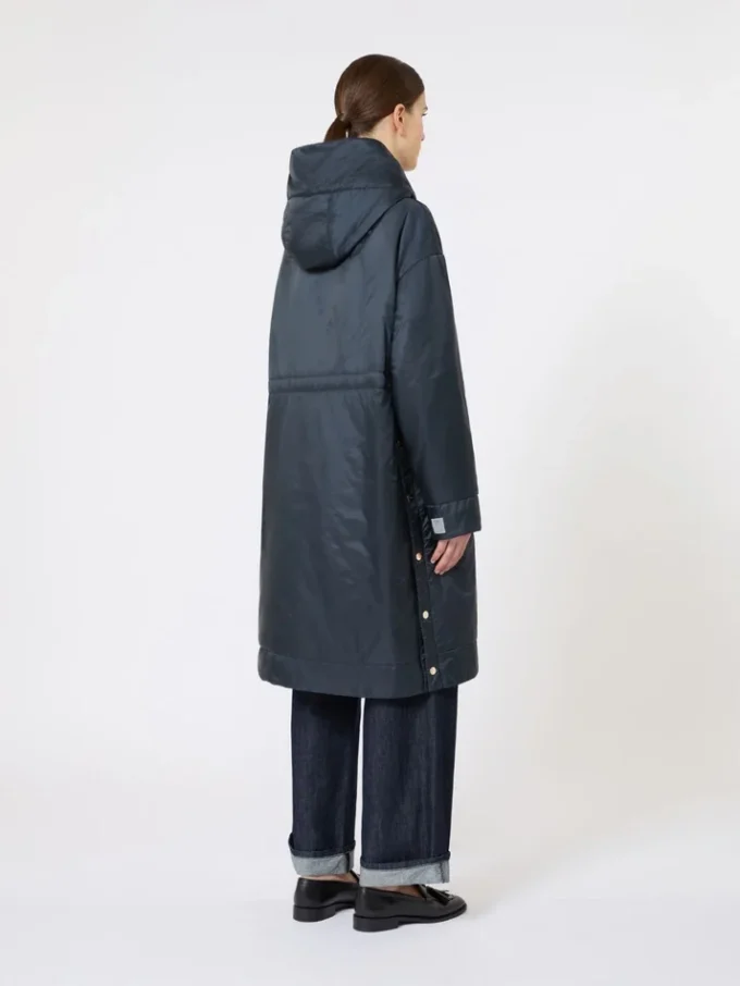 Wasserabweisender, gefütterter Parka aus Canvas, mitternachtsblau Wasserabweisender, gefütterter Parka aus Canvas, mitternachtsblau