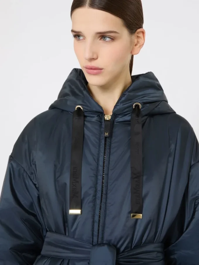 Wasserabweisender, gefütterter Parka aus Canvas, mitternachtsblau Wasserabweisender, gefütterter Parka aus Canvas, mitternachtsblau
