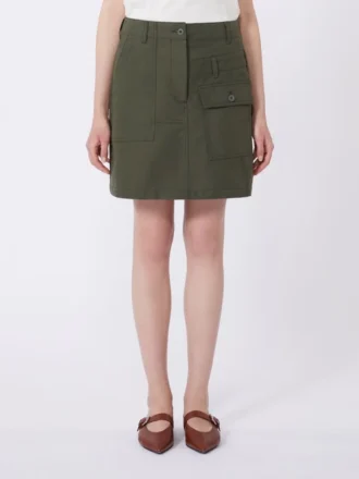 Wasserabweisender Minirock aus Canvas, khaki