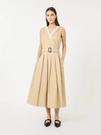 Wasserabweisendes Gabardine-Kleid, beige