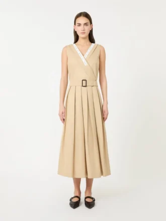 Wasserabweisendes Gabardine-Kleid, beige