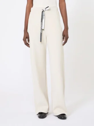 Weit geschnittene Jerseyhose, Ecru Weit geschnittene Jerseyhose, Ecru