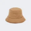 Wendbarer Cloche-Hut aus kamelfarbenem und Teddy-Stoff, kamelfarben Wendbarer Cloche-Hut aus kamelfarbenem und Teddy-Stoff, kamelfarben