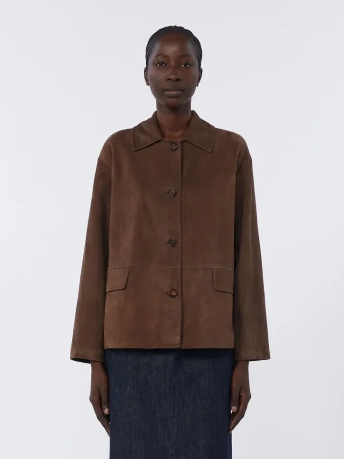Wildlederjacke, braun Wildlederjacke, braun