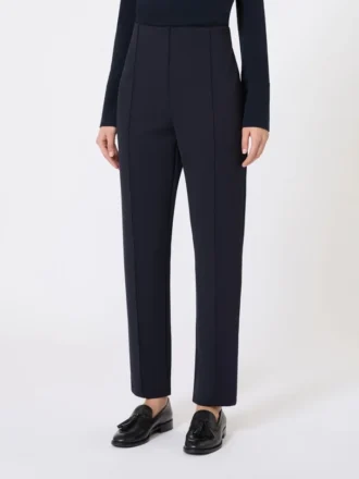 Zigarettenhose aus Scuba-Jersey, ultramarinblau