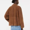 Zweireihige Wildlederjacke, tabakfarben Zweireihige Wildlederjacke, tabakfarben