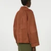 Zweireihige Wildlederjacke, terrakottafarben Zweireihige Wildlederjacke, terrakottafarben